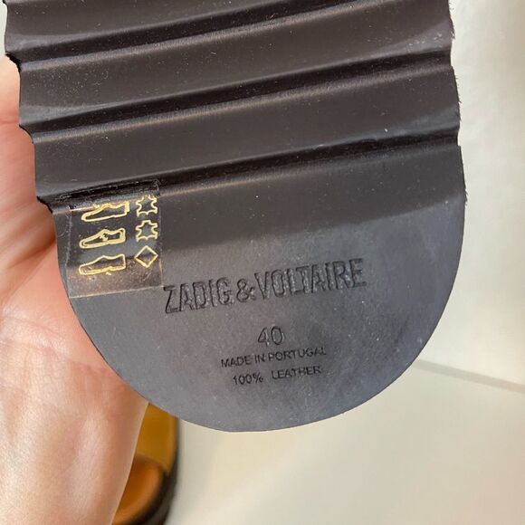 Zadig & Voltaire Alpha Cecilia real suede Sandal in Brown Suede. 40/8.5-9 - Picture 8 of 14